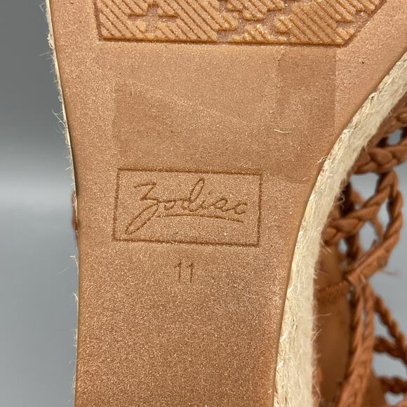 NEW Zodiac Women’s Shana Espadrille Wedge Sandals Brown Size 11M - Picture 5 of 10